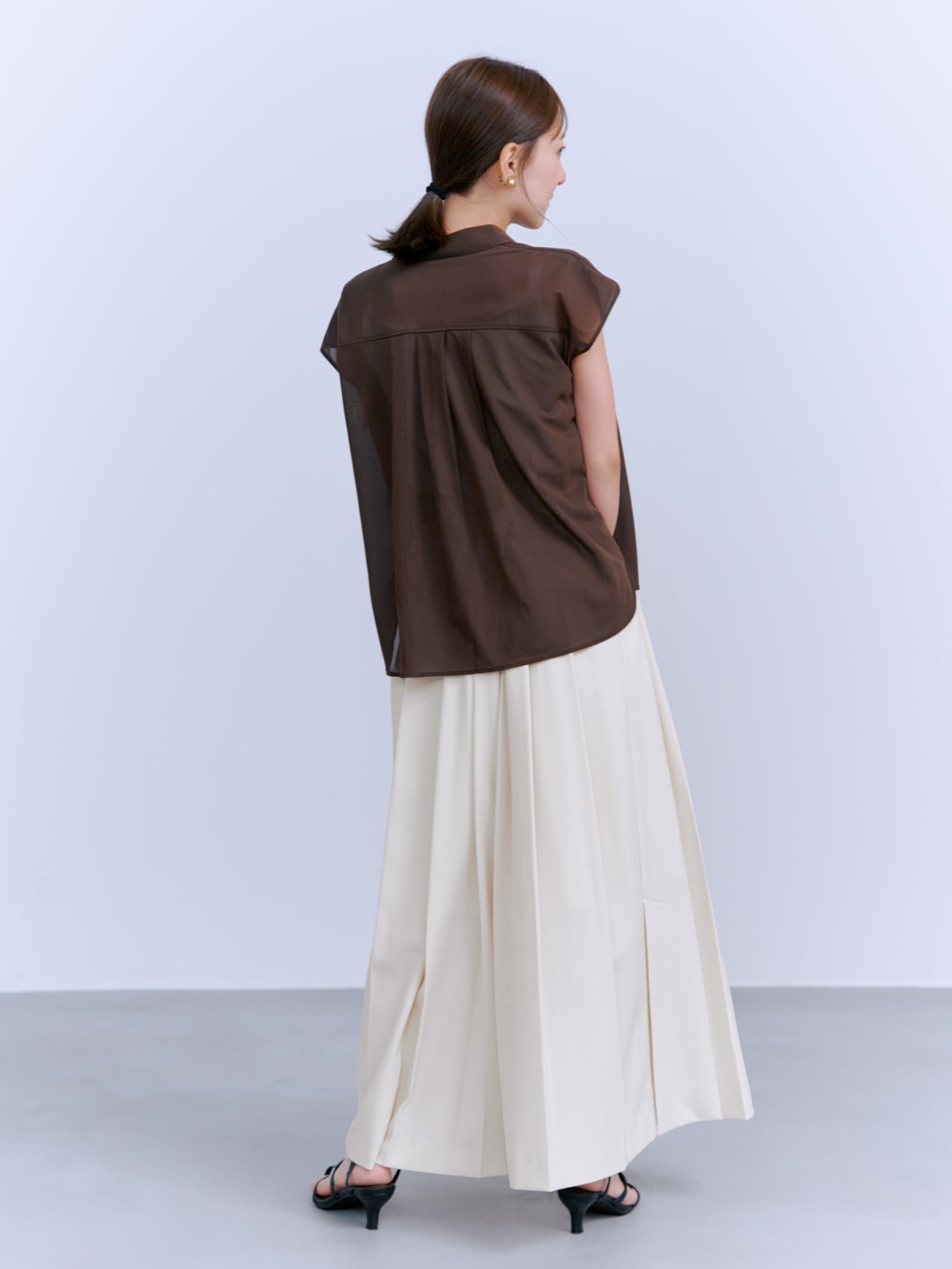 接触冷感】トリコットシアーノースリシャツ | 小柄・低身長女性向け