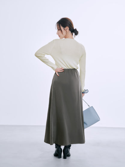 アシメナローサテンスカート-short & regular　[通常]