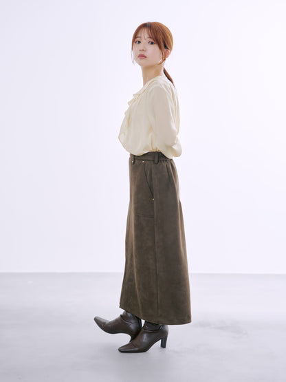 ラッフルカラーデザインブラウス　[通常]