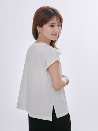 【汗染み防止】フラワーグラフィックTシャツ　[通常]