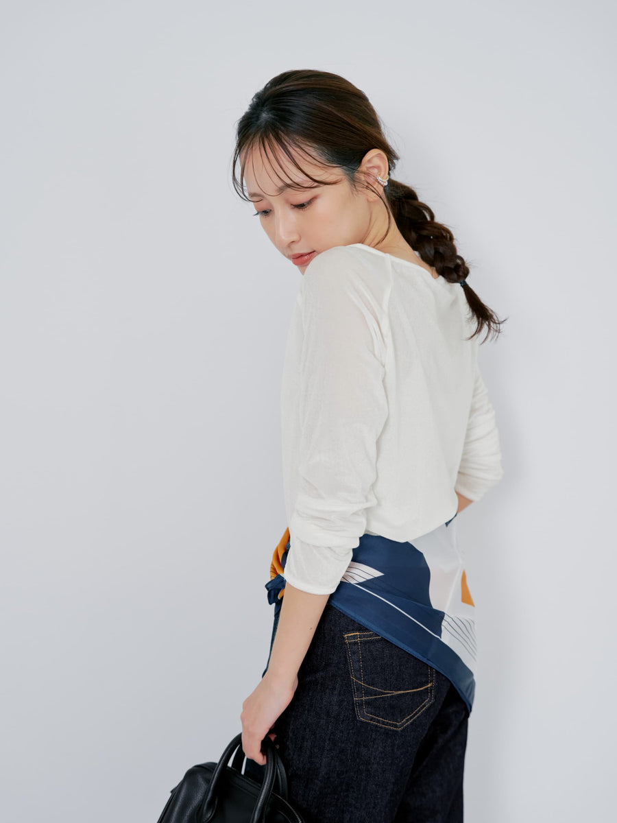 シアーベロアボートネックトップス　[通常]