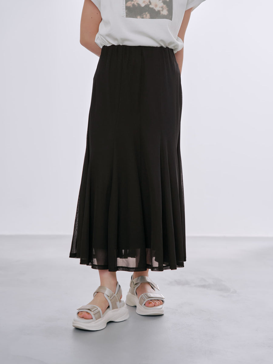 イレギュラーフレアとろみスカート-short & regular　[通常]