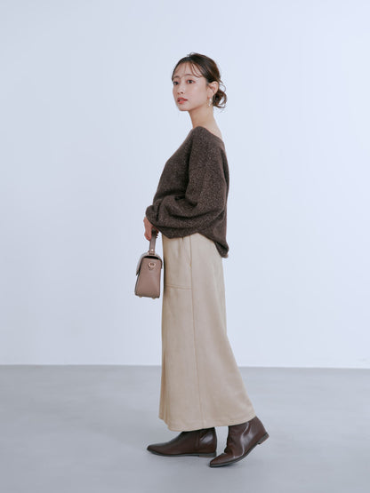 フォックスアンゴラ2wayネックニット　[通常]