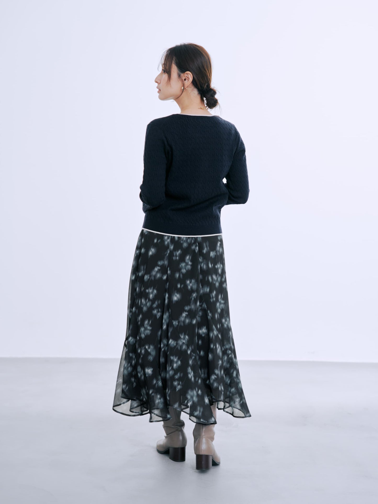 シェードフラワーエスカルゴスカート-short & regular　[通常]