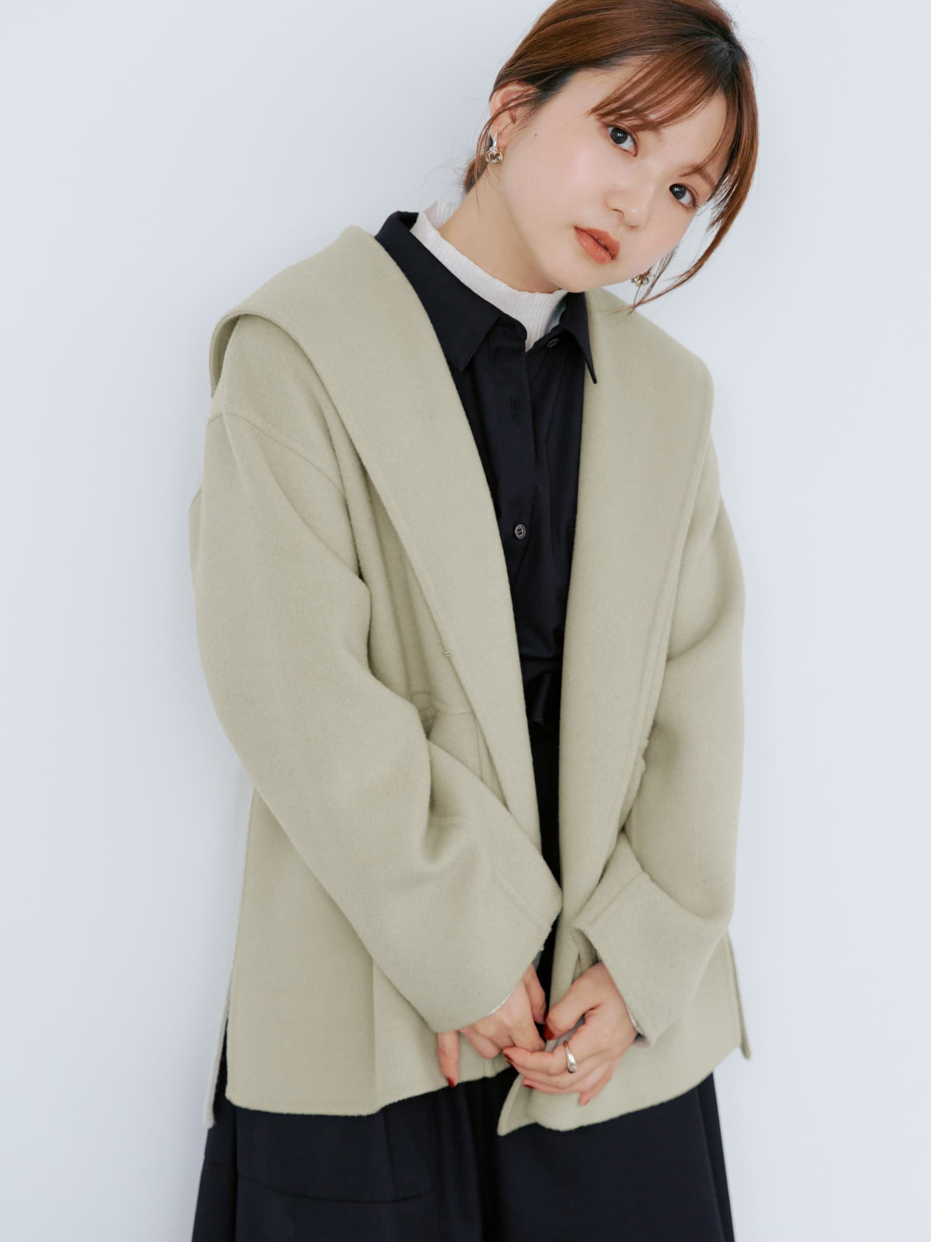 ウールリバーミドルコート | 小柄・低身長女性向けファッション通販