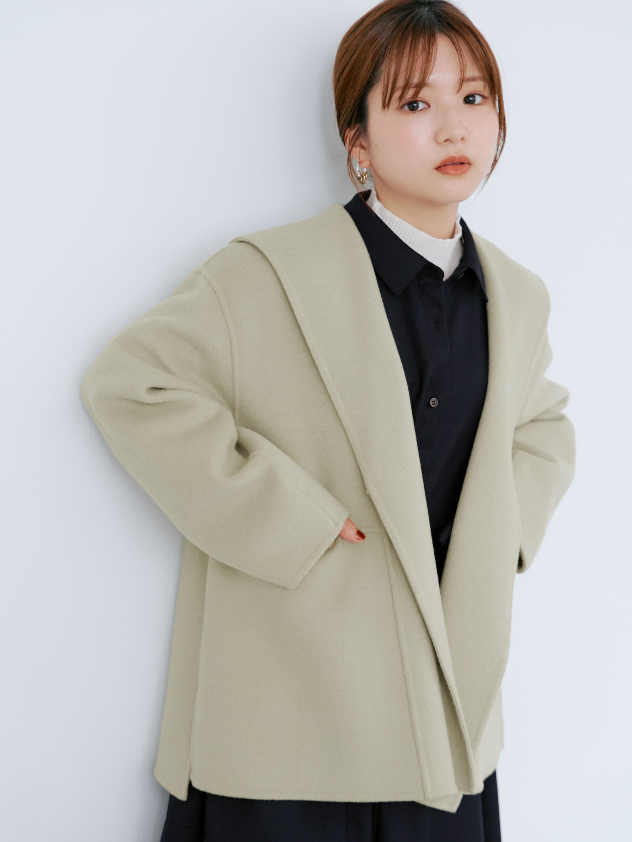 ウールリバーミドルコート | 小柄・低身長女性向けファッション通販