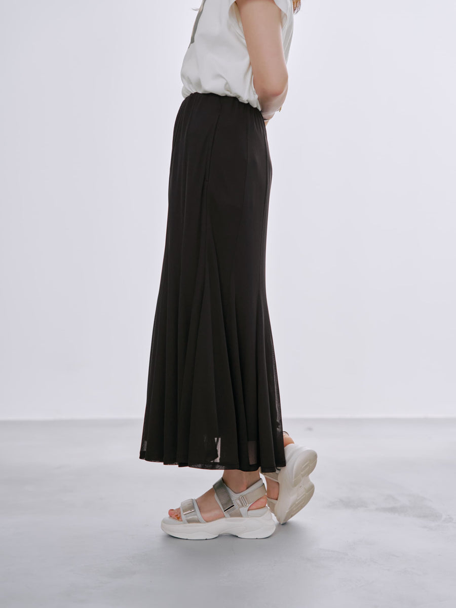 イレギュラーフレアとろみスカート-short & regular　[通常]