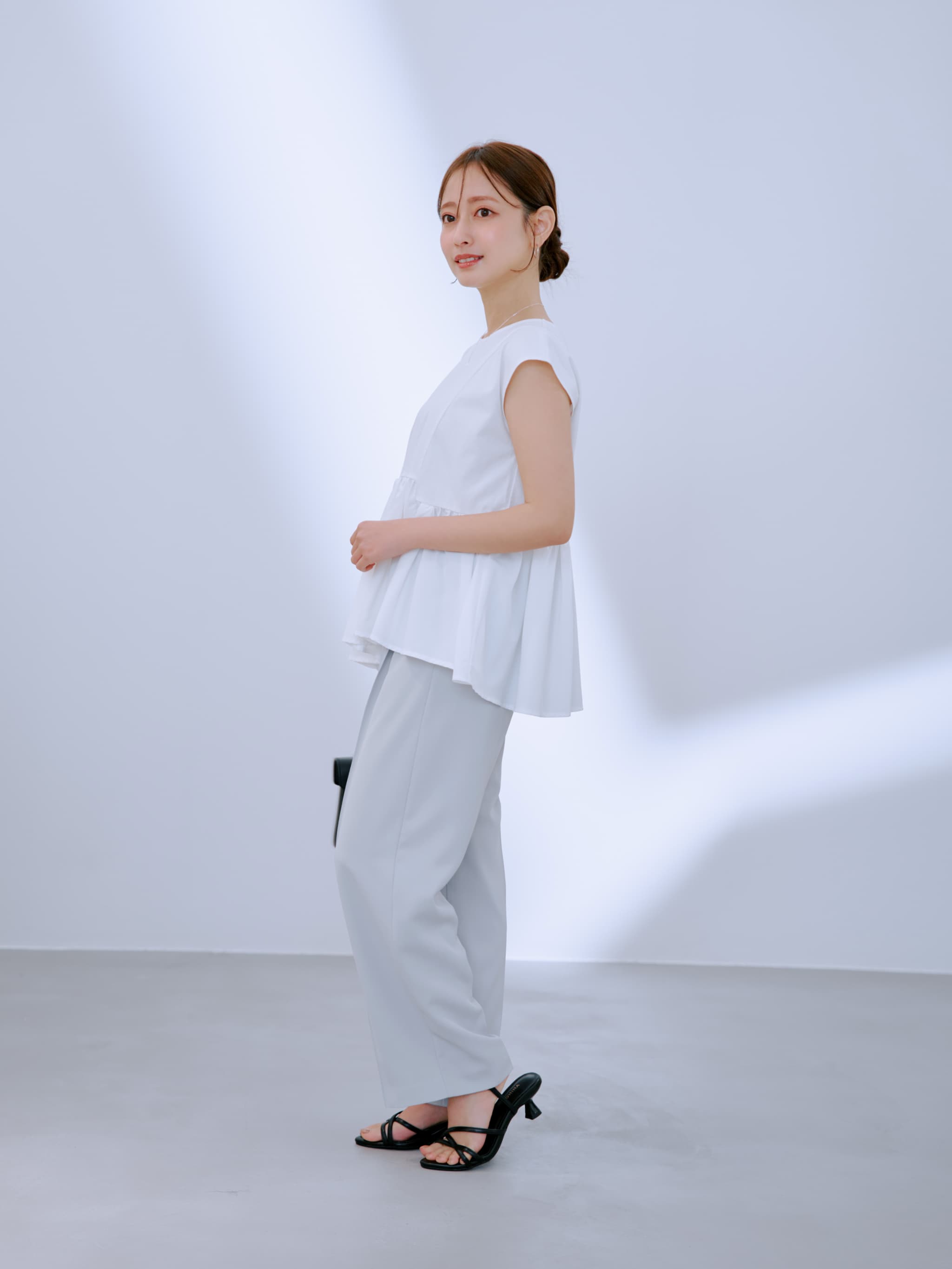 とろみセンターラインストレートパンツ-short & regular | 小柄