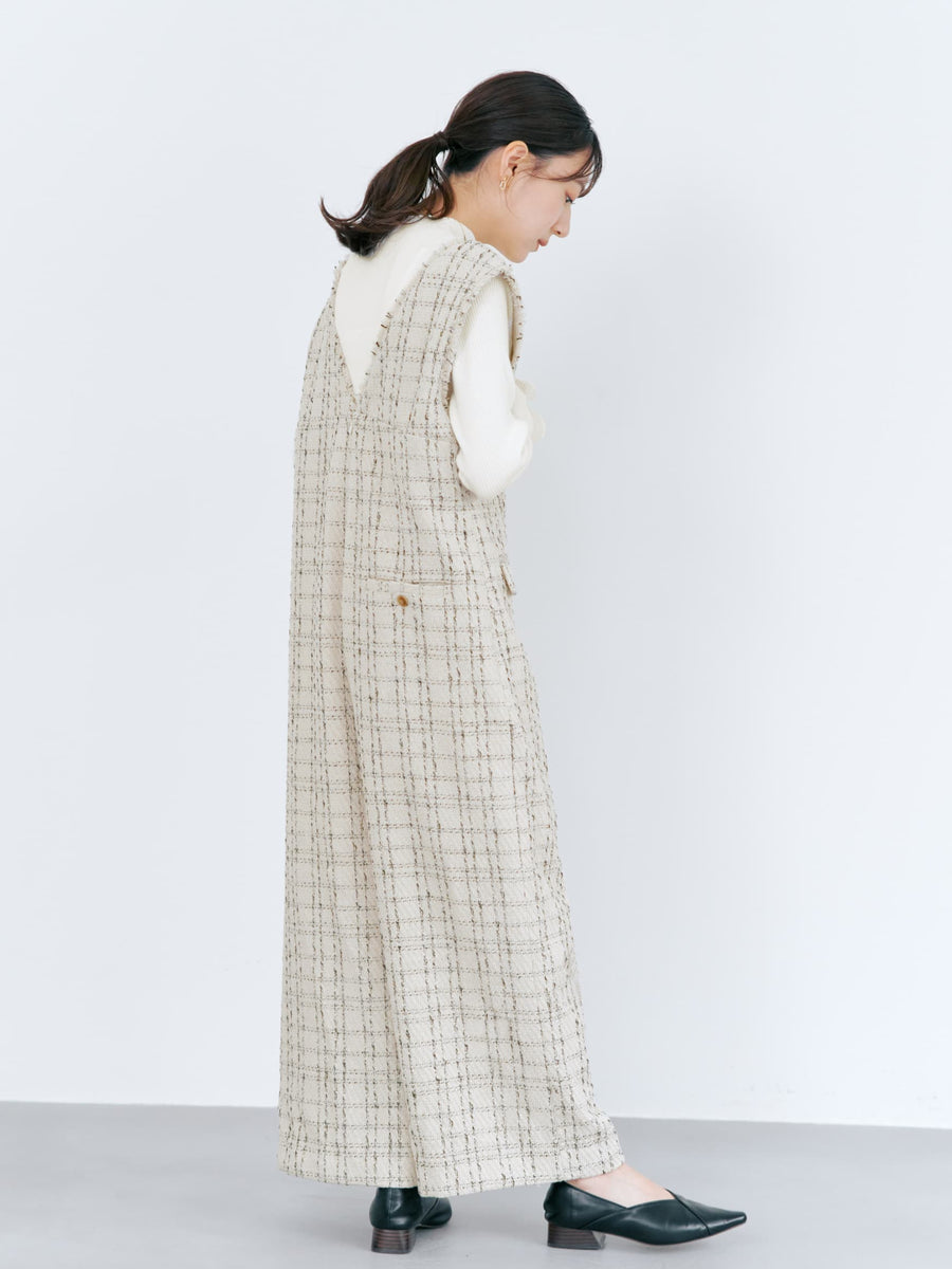 チェックツイードオールインワン-short & regular　[通常]