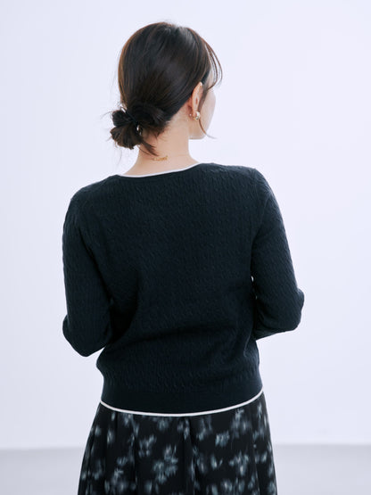 ミニケーブルリブニット　[通常]