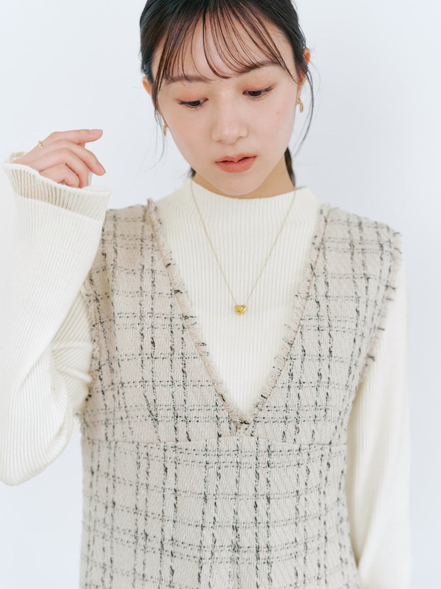 チェックツイードオールインワン-short & regular　[通常]