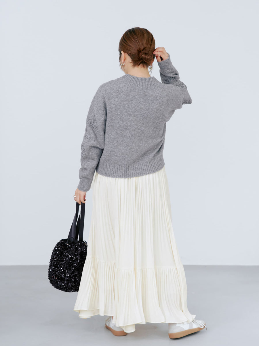 コードエンブロイダリーボトルネックニット　[通常]