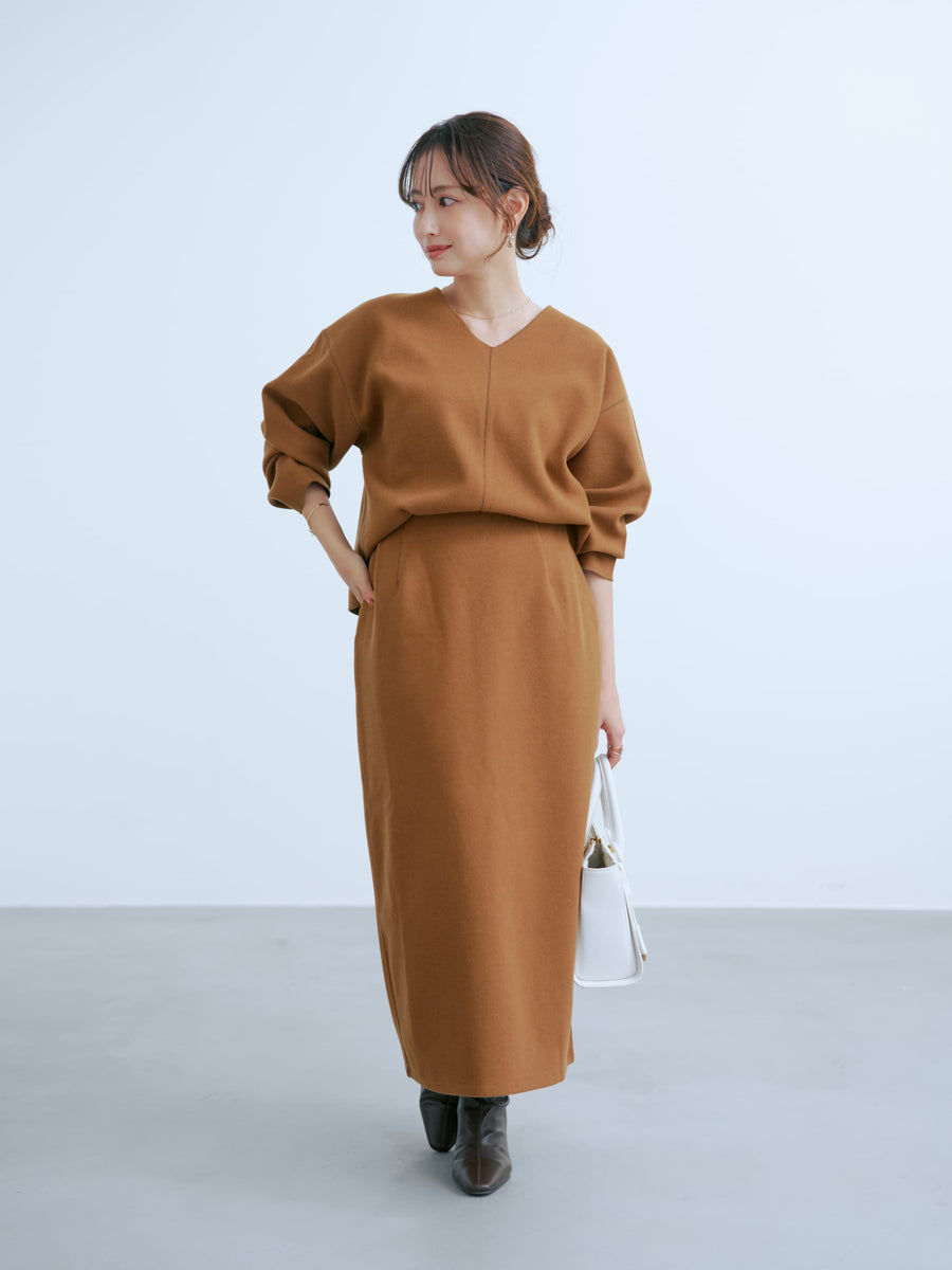 ウールライクジャージースカート-short & regular　[通常]