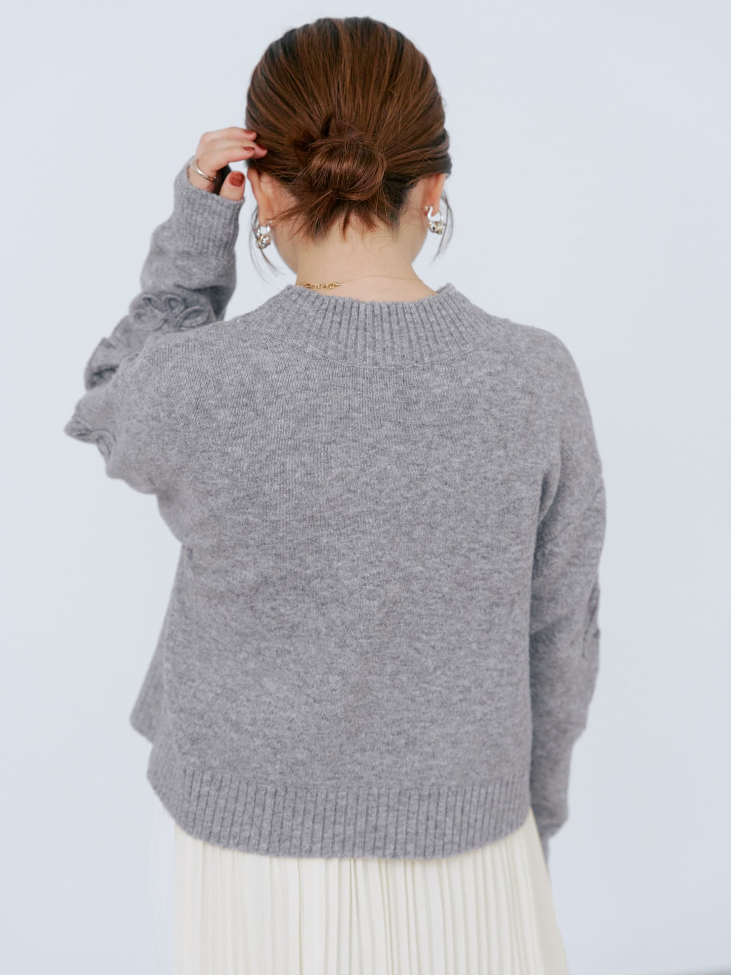 コードエンブロイダリーボトルネックニット　[通常]