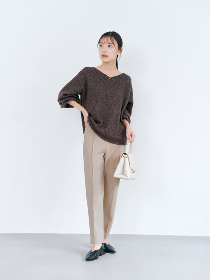 フォックスアンゴラ2wayネックニット　[通常]