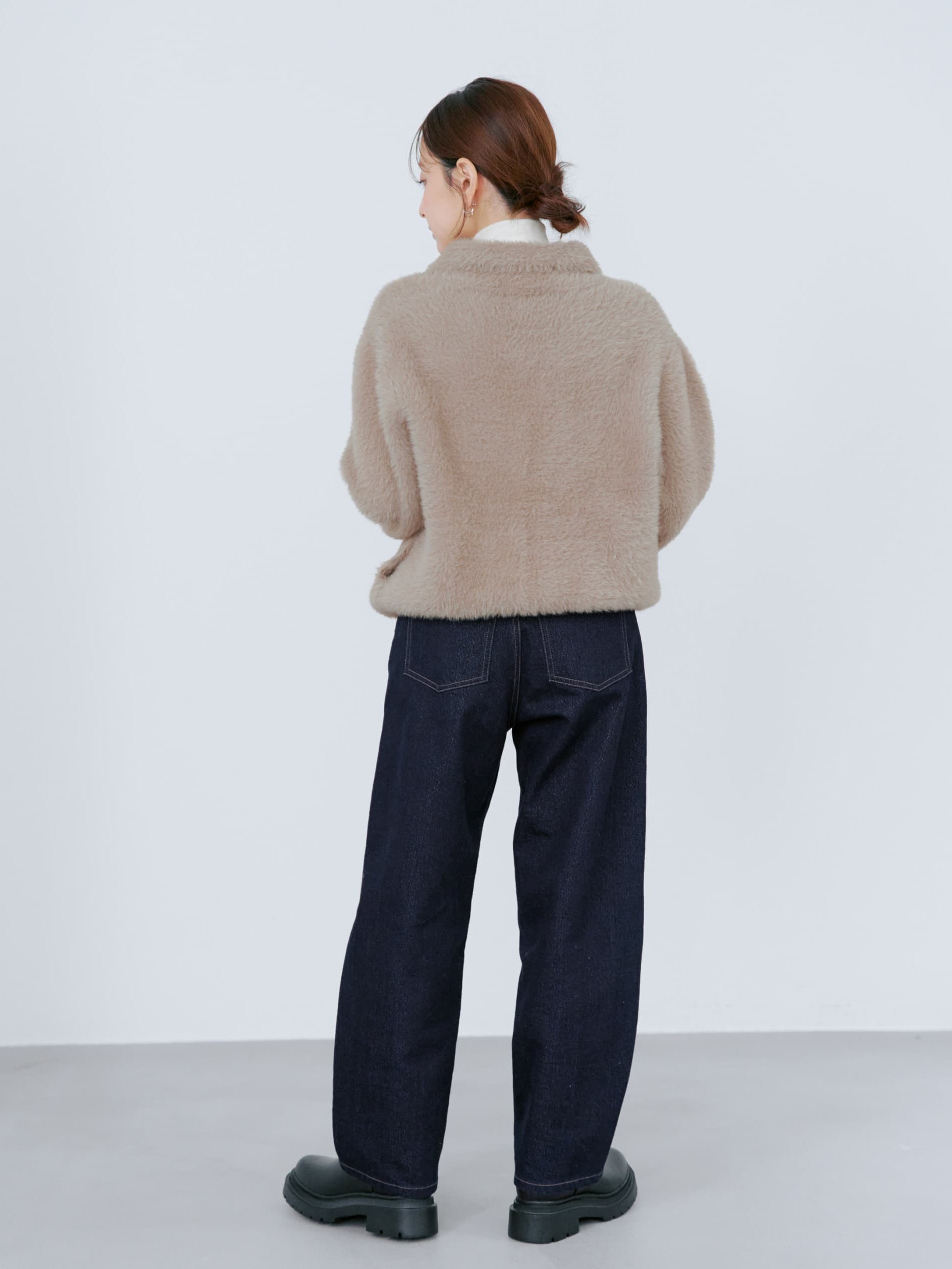 ダブルフェイスフェザージップブルゾン | 小柄・低身長女性向け