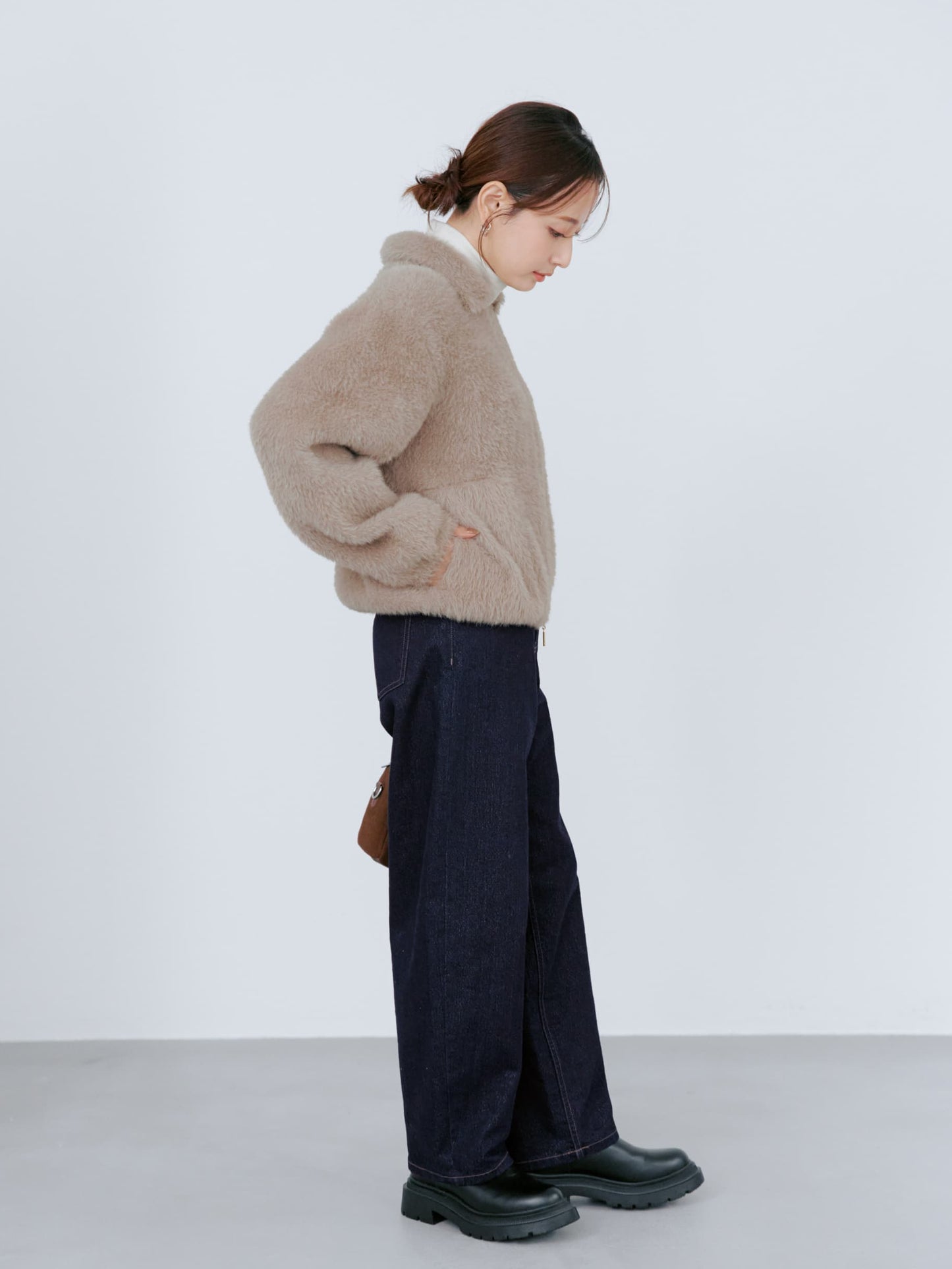 ラメコクーンデニムパンツ-short & regular　[通常]