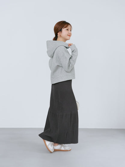 パネルリブマーメイドニットスカート-short & regular　[通常]