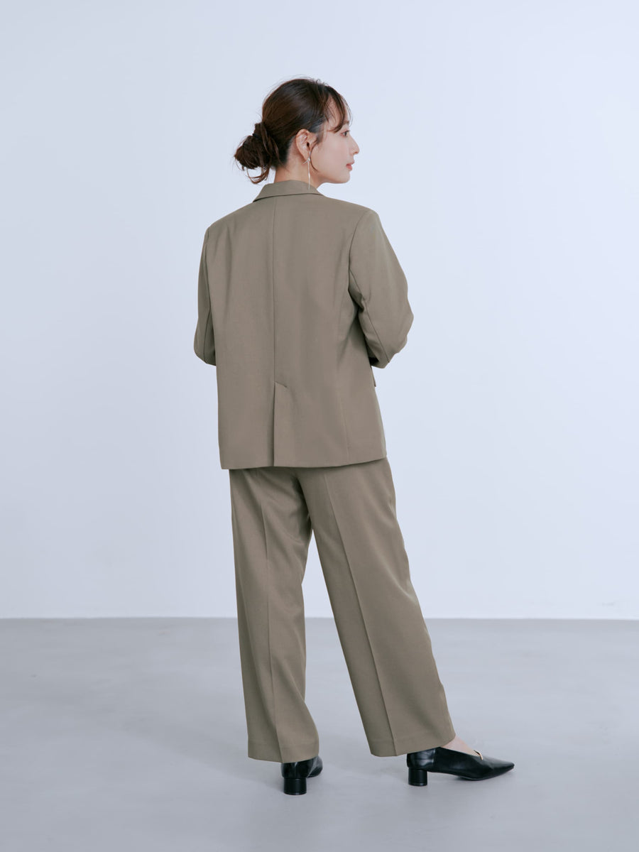 ナローベルトセミワイドパンツ-short & regular　[通常]