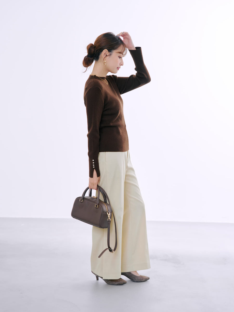 ＜non-no掲載＞ボタンベンツフレアパンツ-short & regular　[通常]