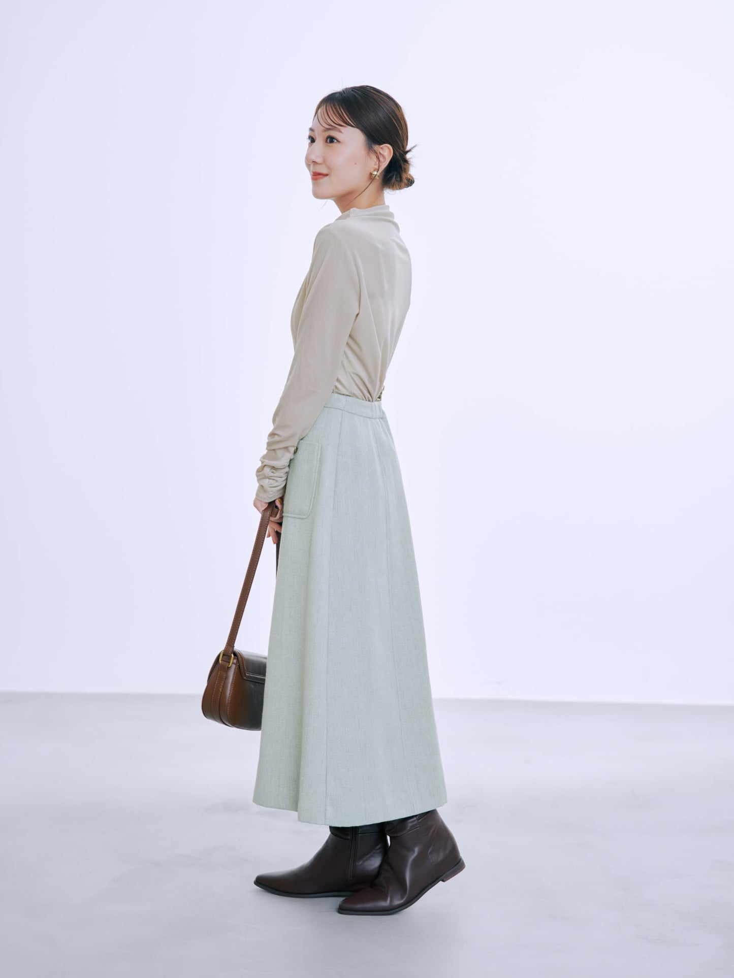 ＜sweetweb掲載＞シアーベロアギャザースリーブトップス　[通常]