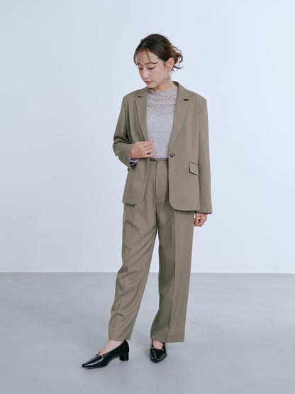 ナローベルトセミワイドパンツ-short & regular　[通常]