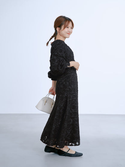 カットジャカードマーメイドスカート-short & regular　[通常]