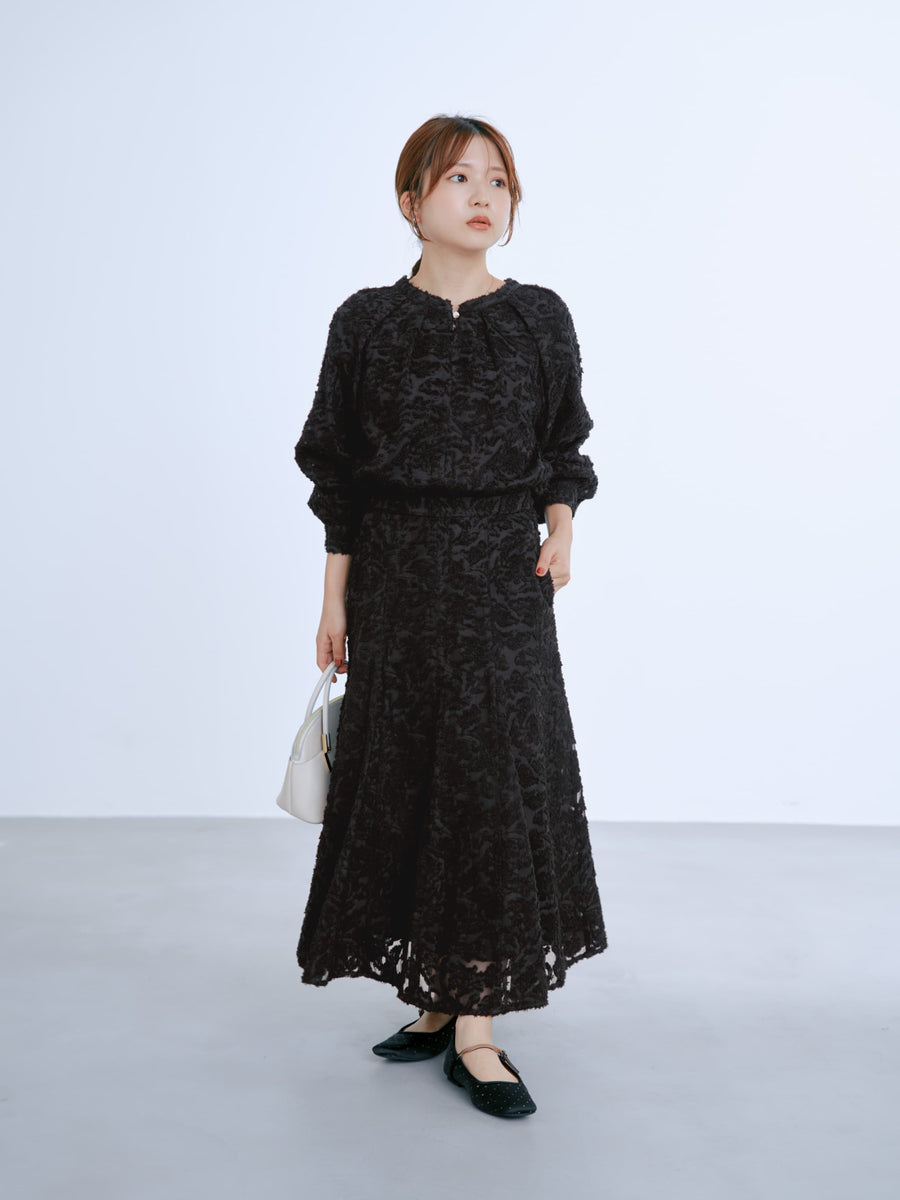 カットジャカードマーメイドスカート-short & regular　[通常]