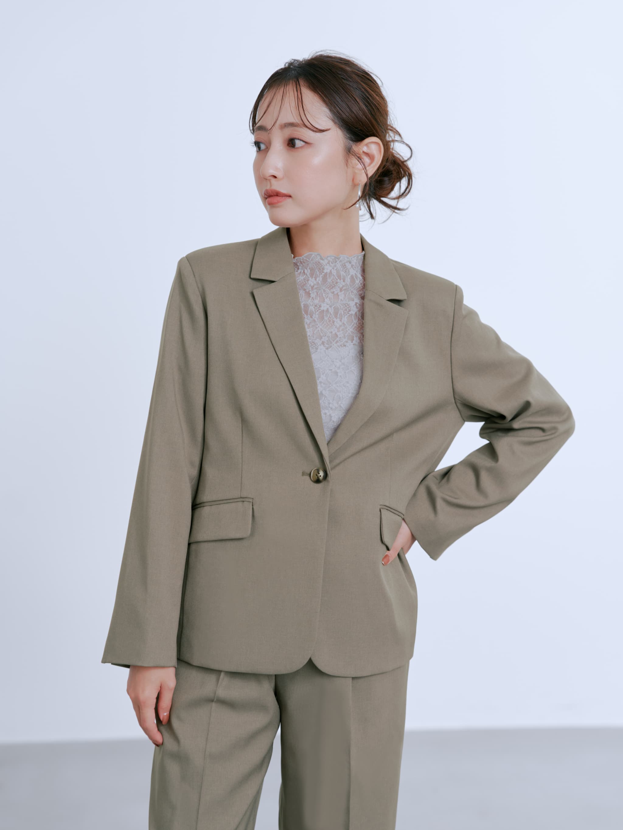 シングルブレストテーラードジャケット | 小柄・低身長女性向け
