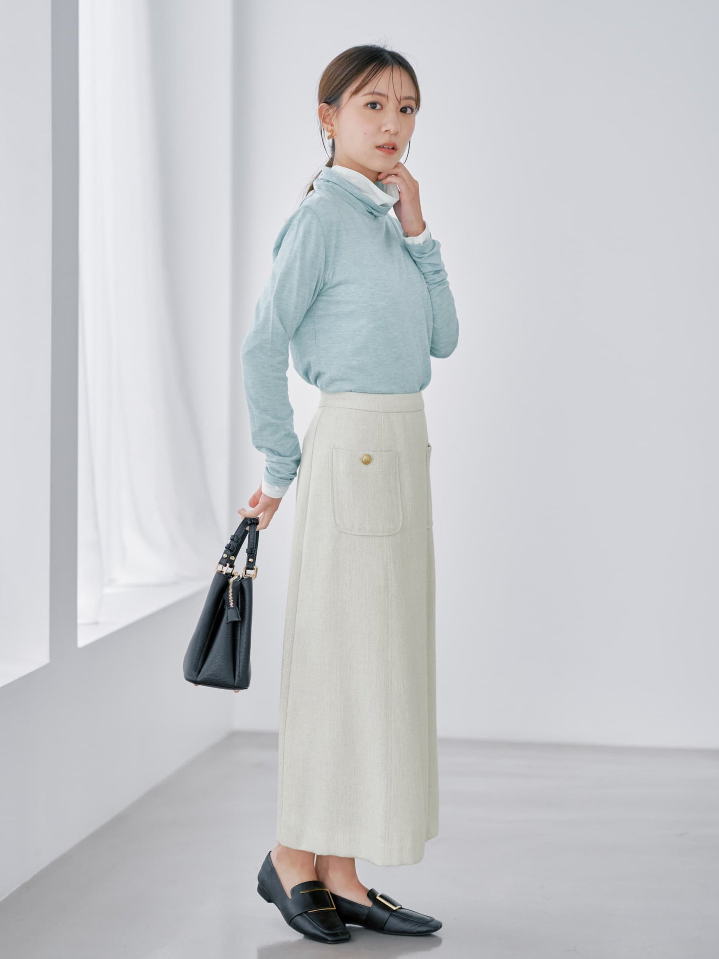 シルキータッチハイネックカットソー　[通常]