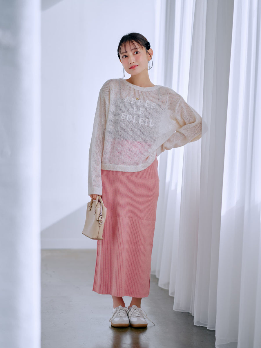 シアーエンブロイダリーニット　[通常]