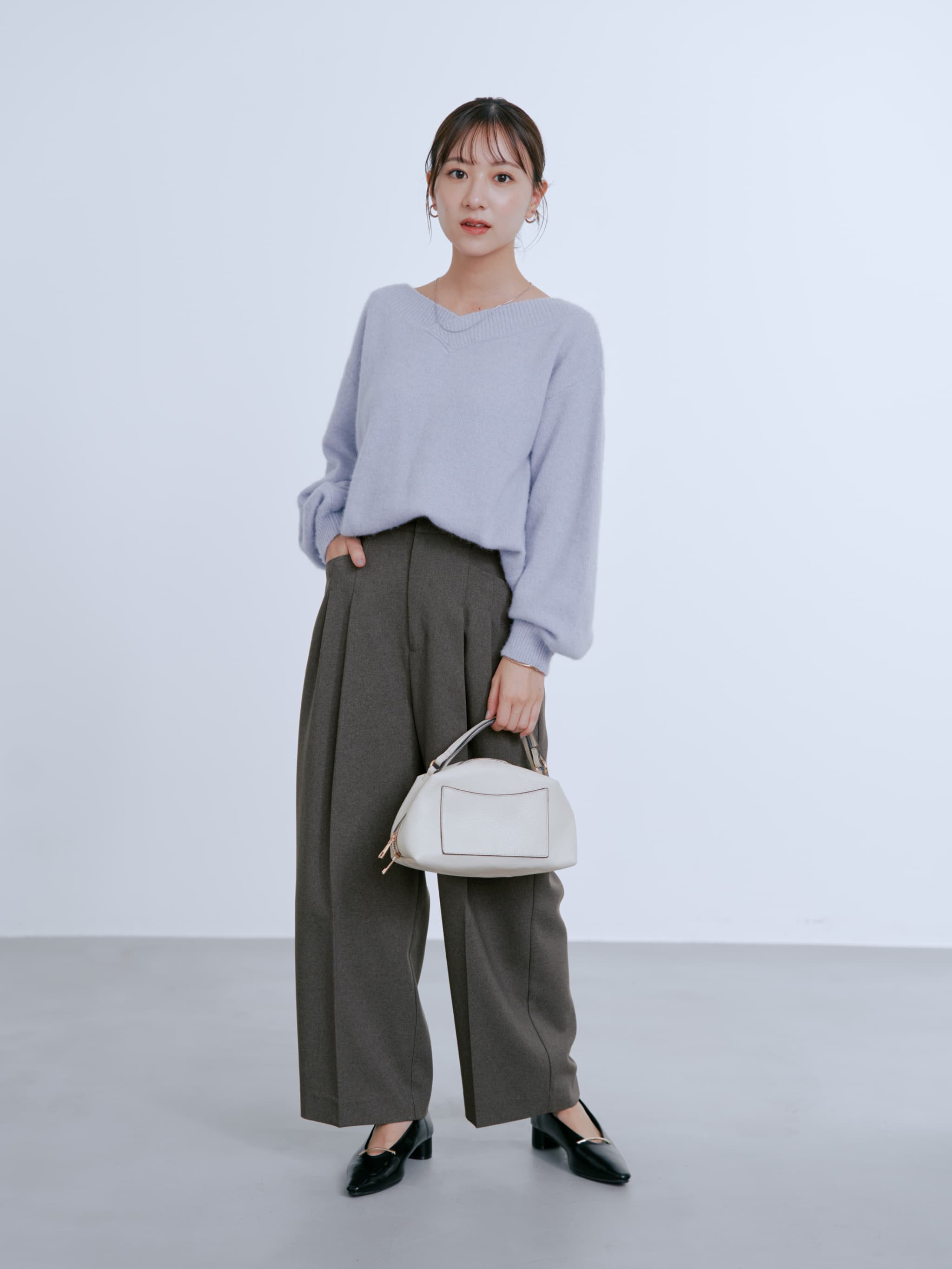 ツータックカーブパンツ-short & regular | 小柄・低身長女性向け