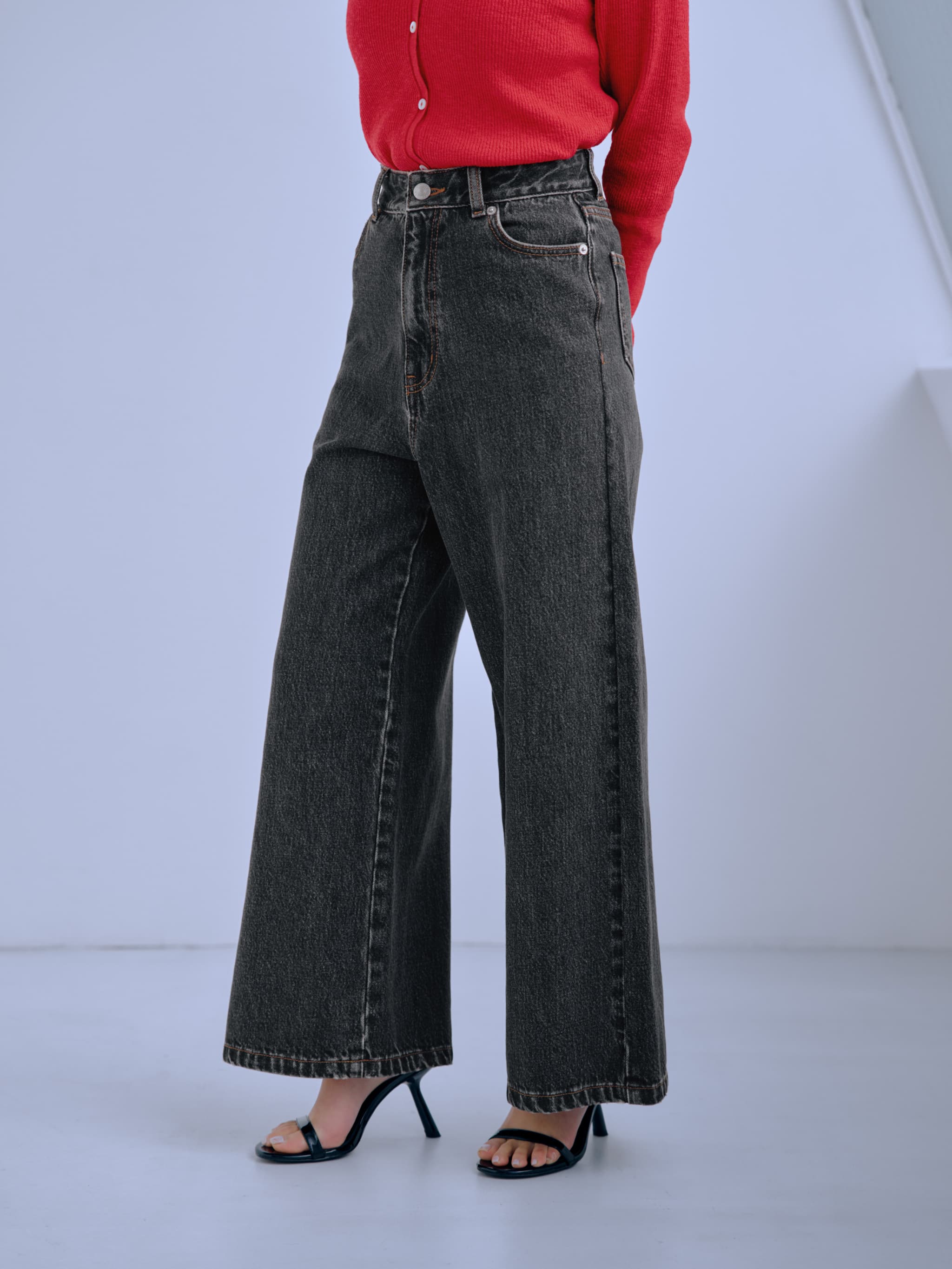 KUROKI DENIM フレアワイド-short & regular | 小柄・低身長女性