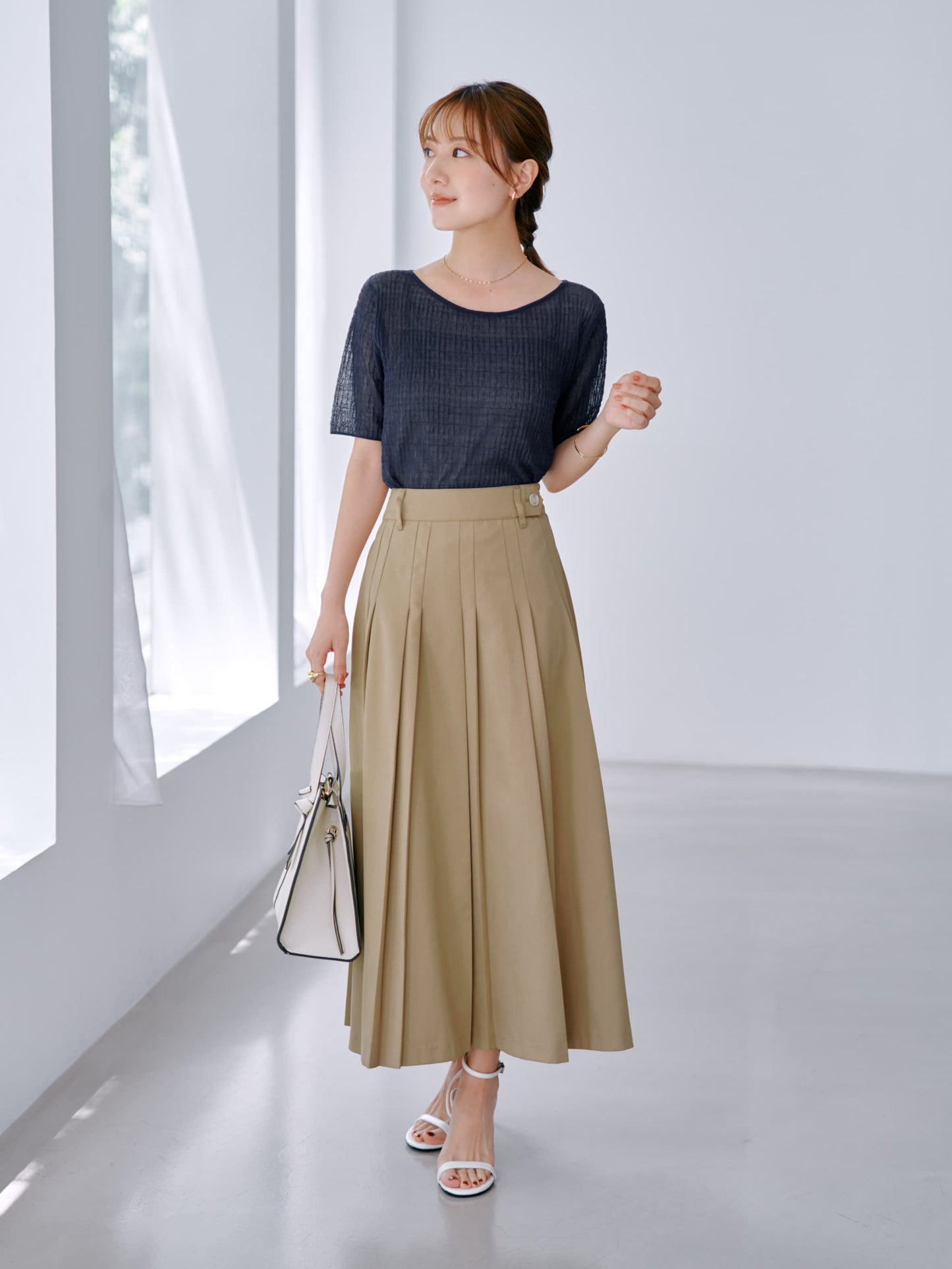 シアーリップルニットトップス　[通常]