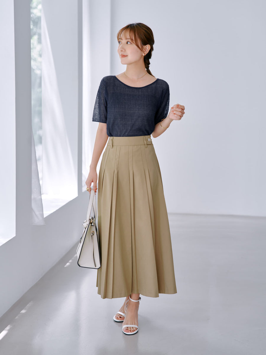 シアーリップルニットトップス　[通常]