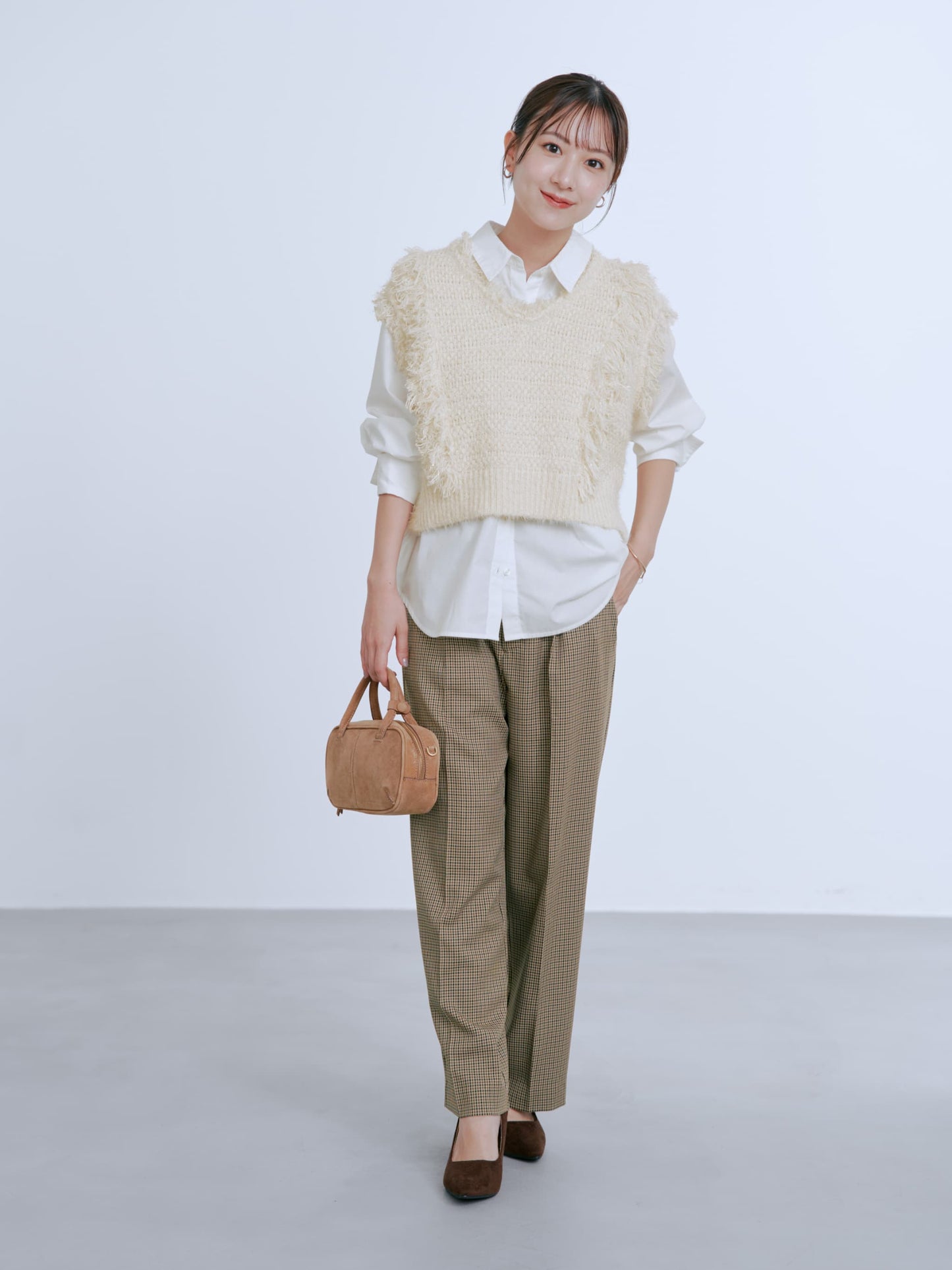 ナローベルトセミワイドパンツ-short & regular　[通常]