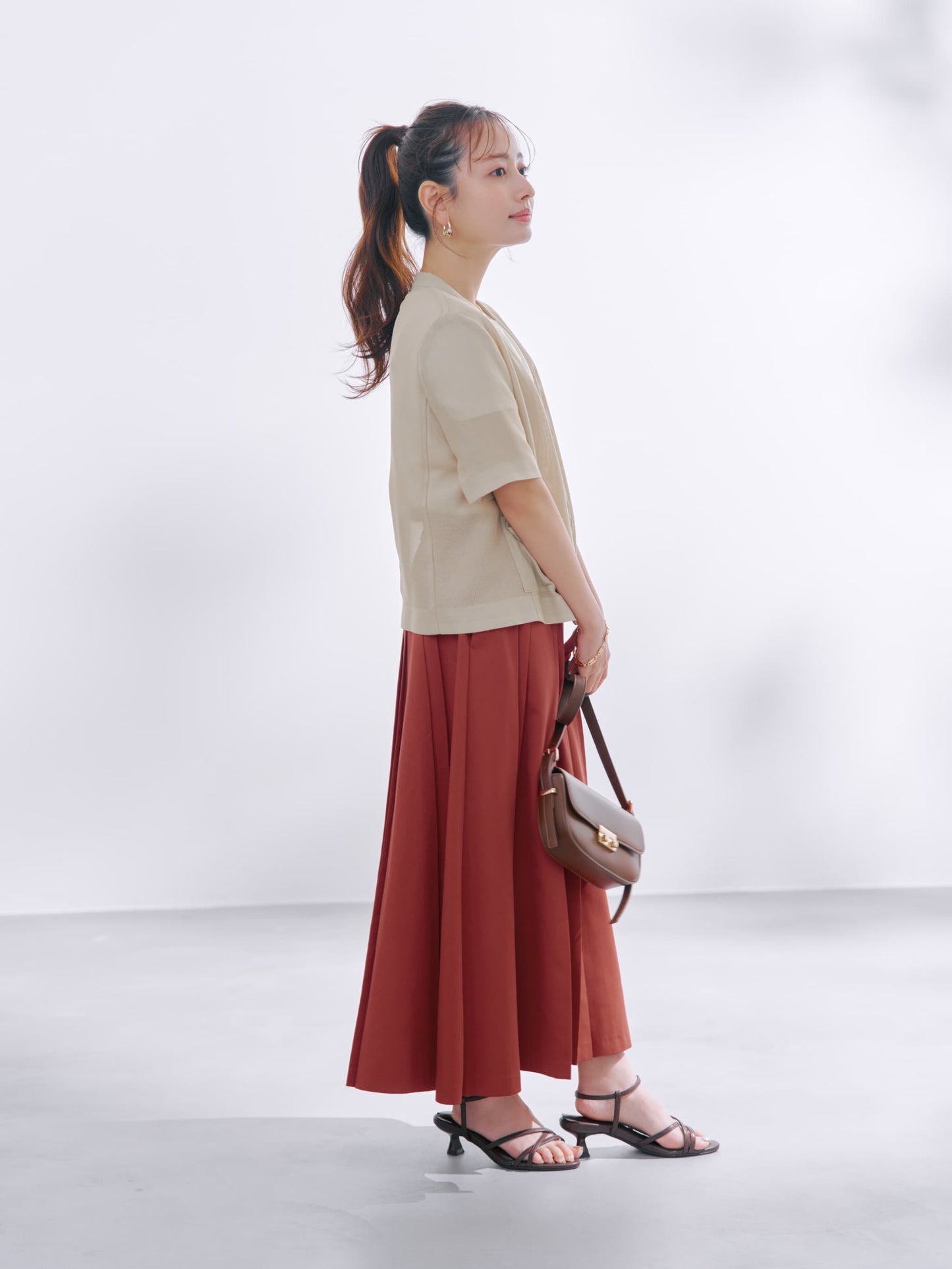 ランダムタックプリーツスカート-short & regular　[通常]