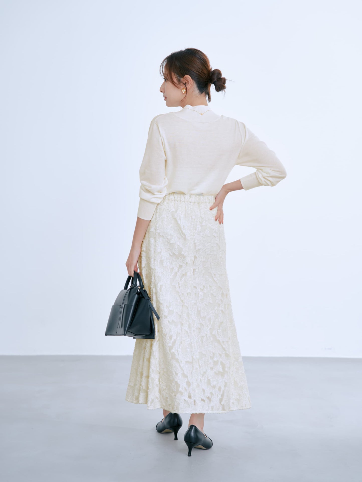 カットジャカードマーメイドスカート-short & regular　[通常]