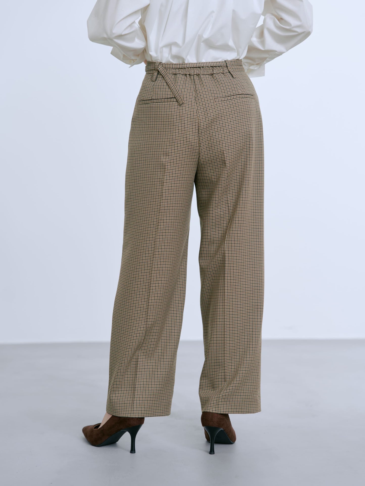 ナローベルトセミワイドパンツ-short & regular　[通常]