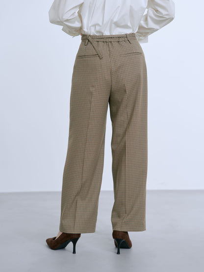 ナローベルトセミワイドパンツ-short & regular　[通常]