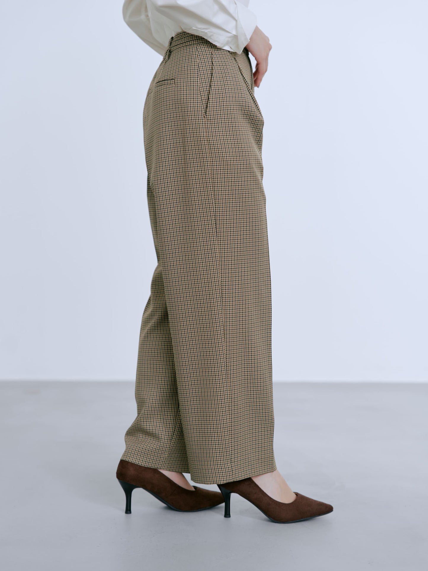 ナローベルトセミワイドパンツ-short & regular　[通常]