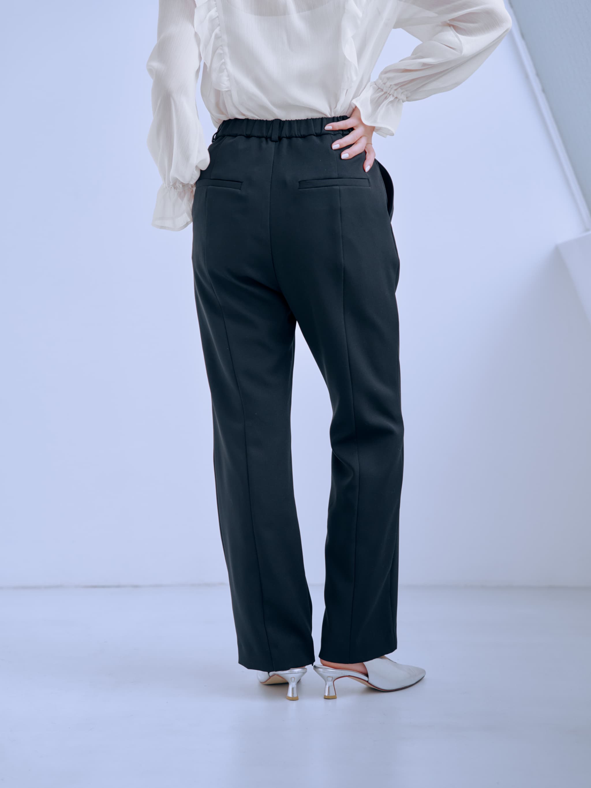 2wayスリムフレアパンツ-short & regular | 小柄・低身長女性向け