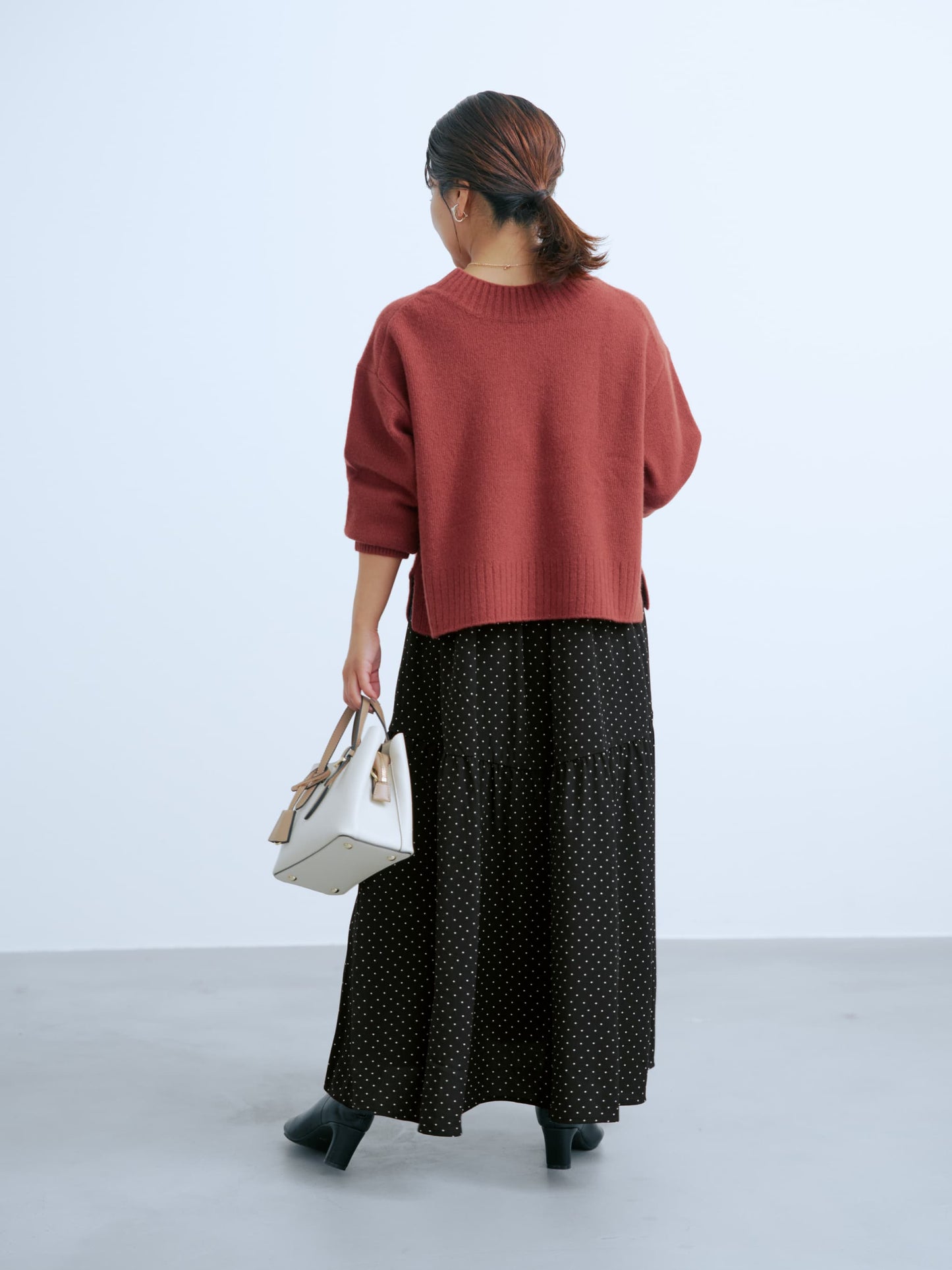 ダンボールトップスドットキャミワンピセット-short & regular　[通常]