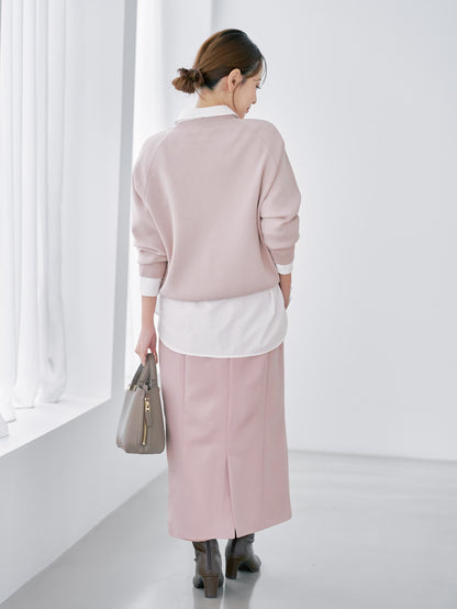 ベルト付きパネルIラインスカート-short & regular　[通常]