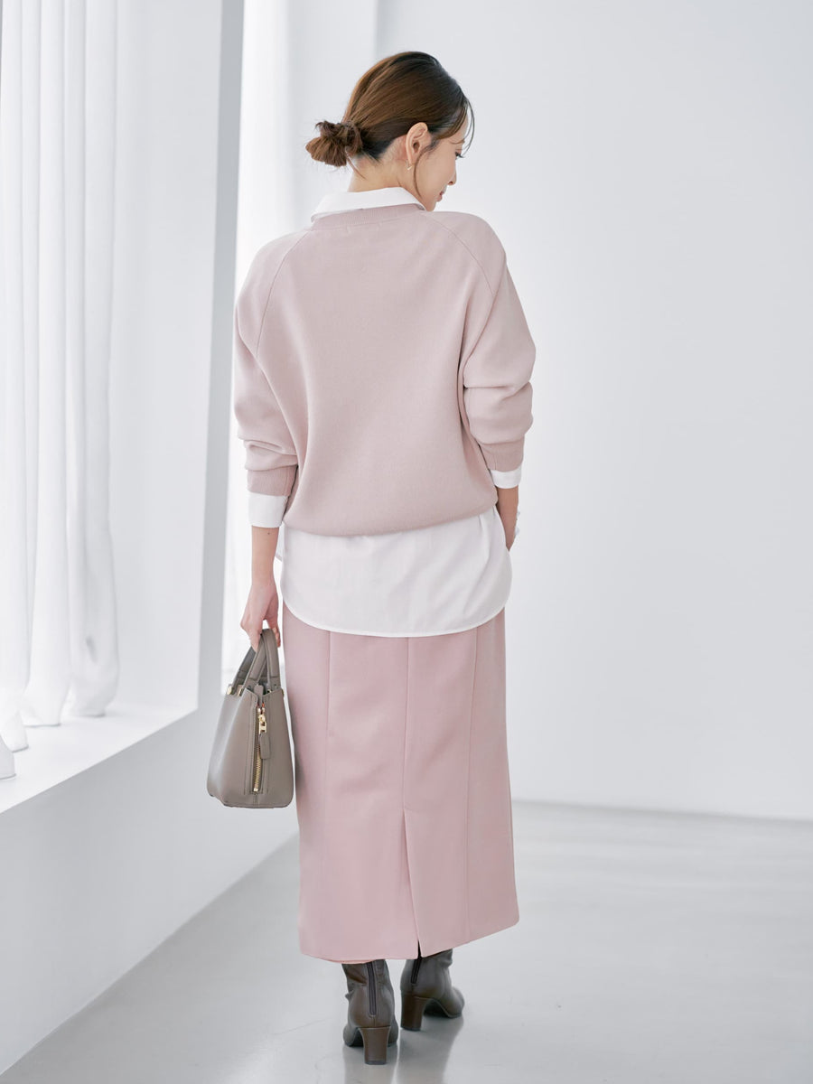 ベルト付きパネルIラインスカート-short & regular　[通常]