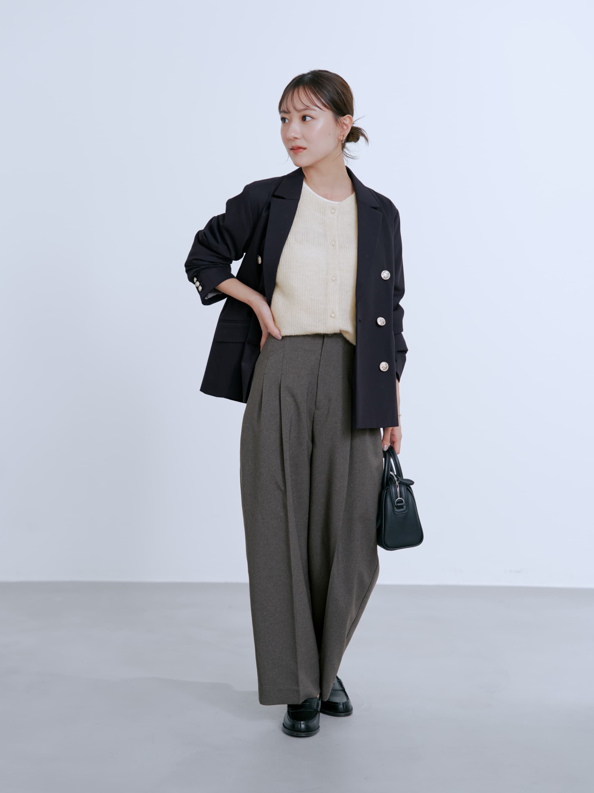 紙袋付き・美品】CELINE コート ロングカーディガン アルパカ混 S 濃紺