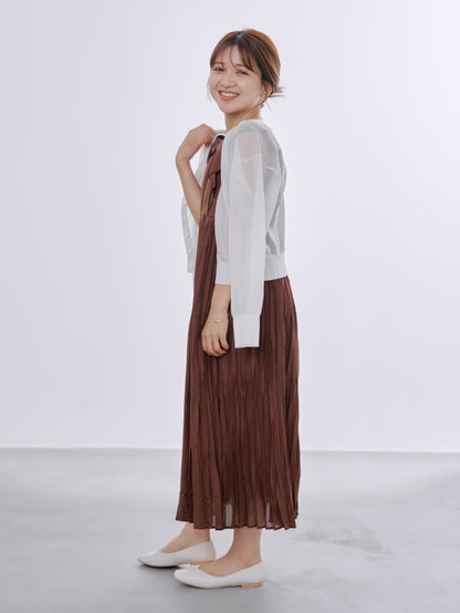 リンクルプリーツワンピース-short & regular　[通常]