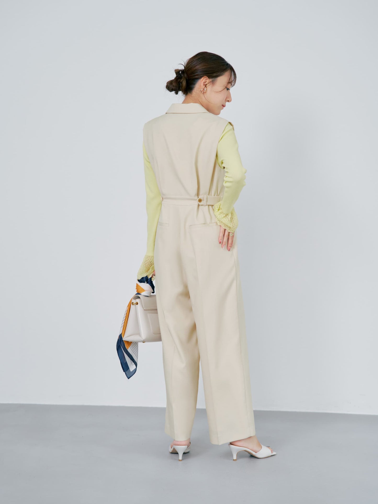 ショルダータックテーラードオールインワン-short & regular　[通常]