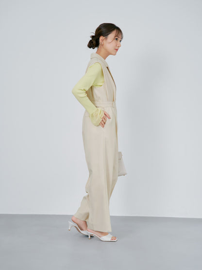 ショルダータックテーラードオールインワン-short & regular　[通常]