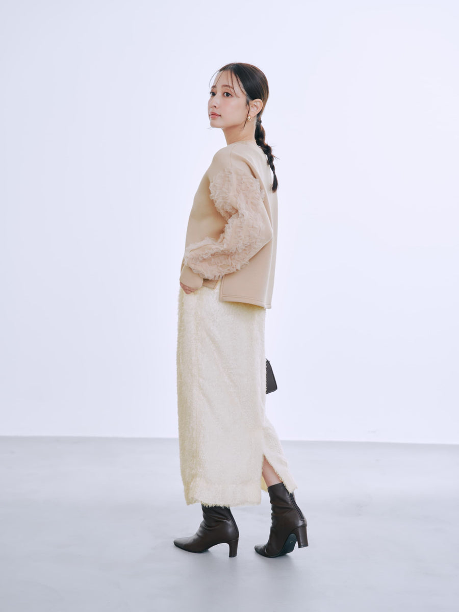 チュールスリーブダンボールトップス　[通常]